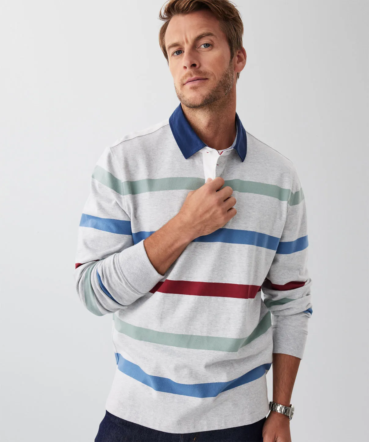 Multi Breton Stripe Rugby Jumper - Multi Stripe sold by GAZMAN product image thumbnail 3