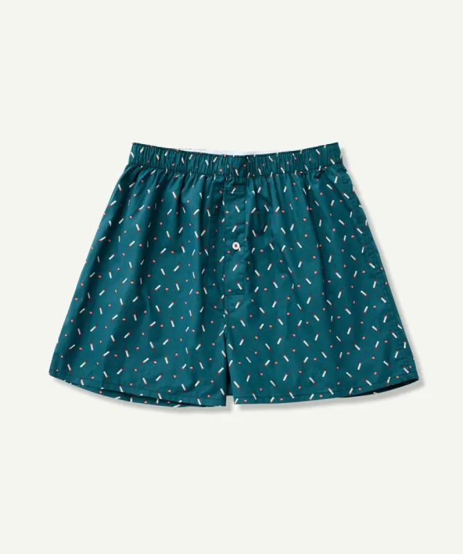 Cricket Print Boxers - Green sold by GAZMAN