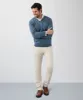 Merino V-Neck Knit - Sea Green sold by GAZMAN