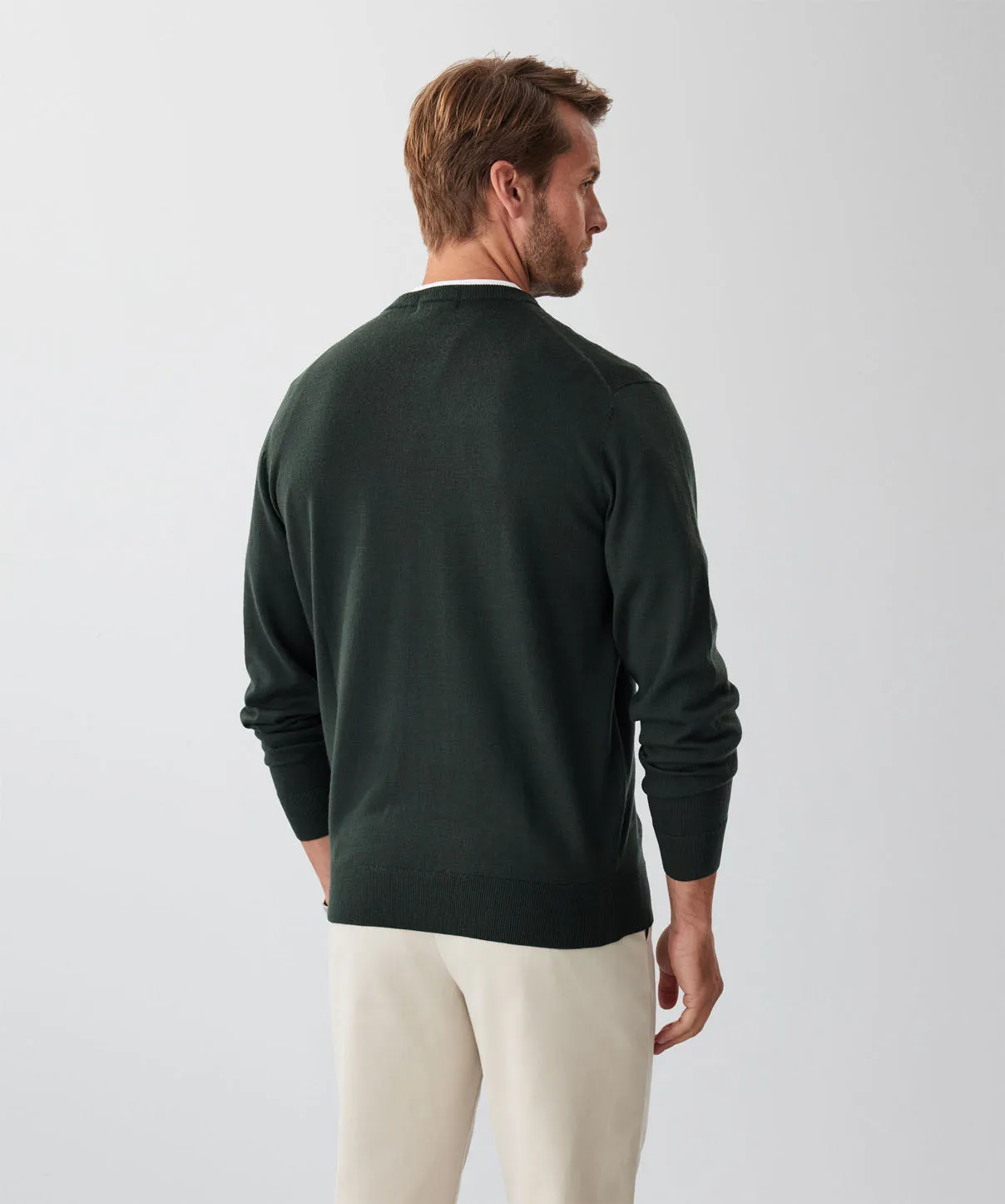 Merino Crew Neck Knit - Forest sold by GAZMAN product image thumbnail 2