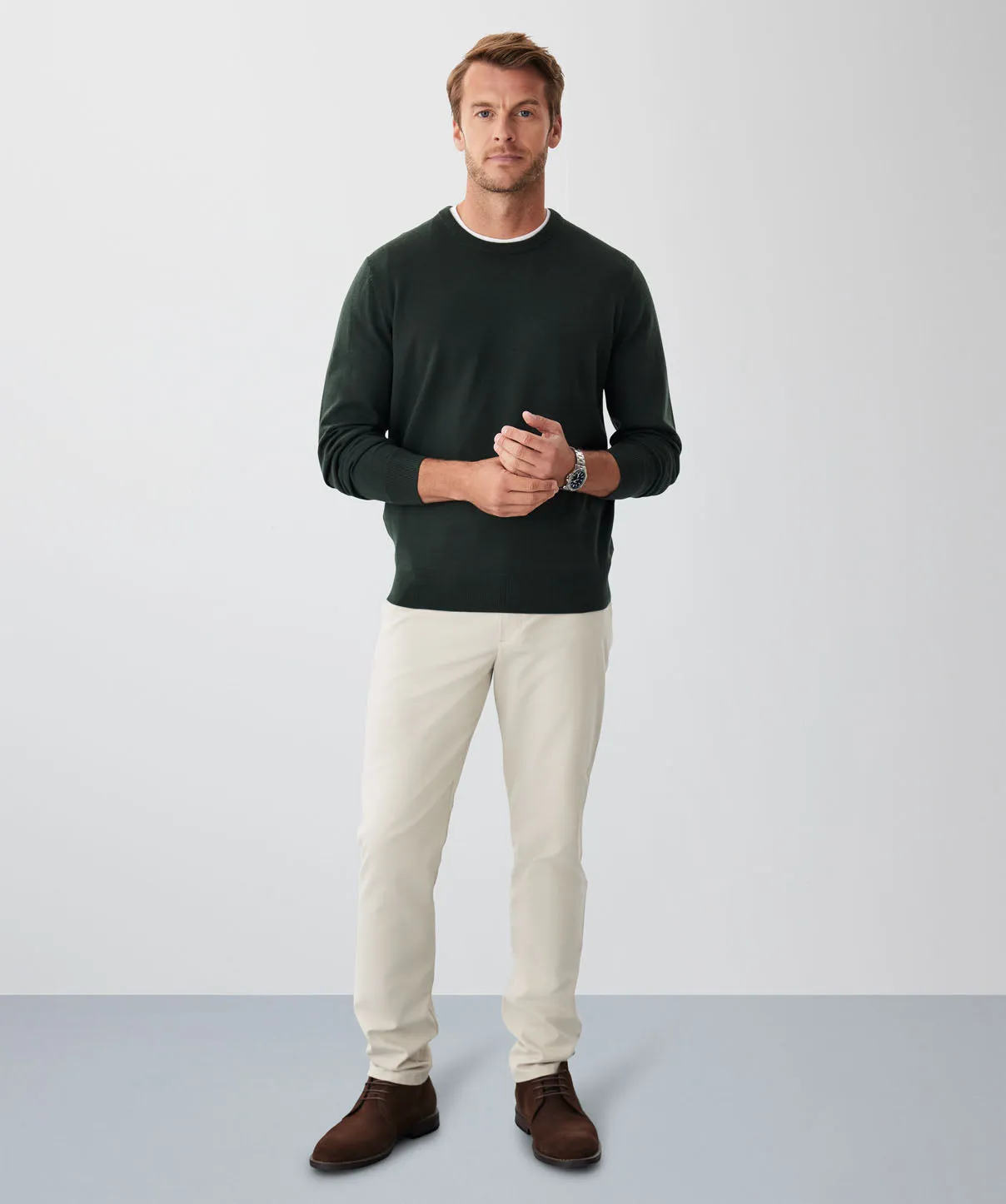 Merino Crew Neck Knit - Forest sold by GAZMAN product image thumbnail 4