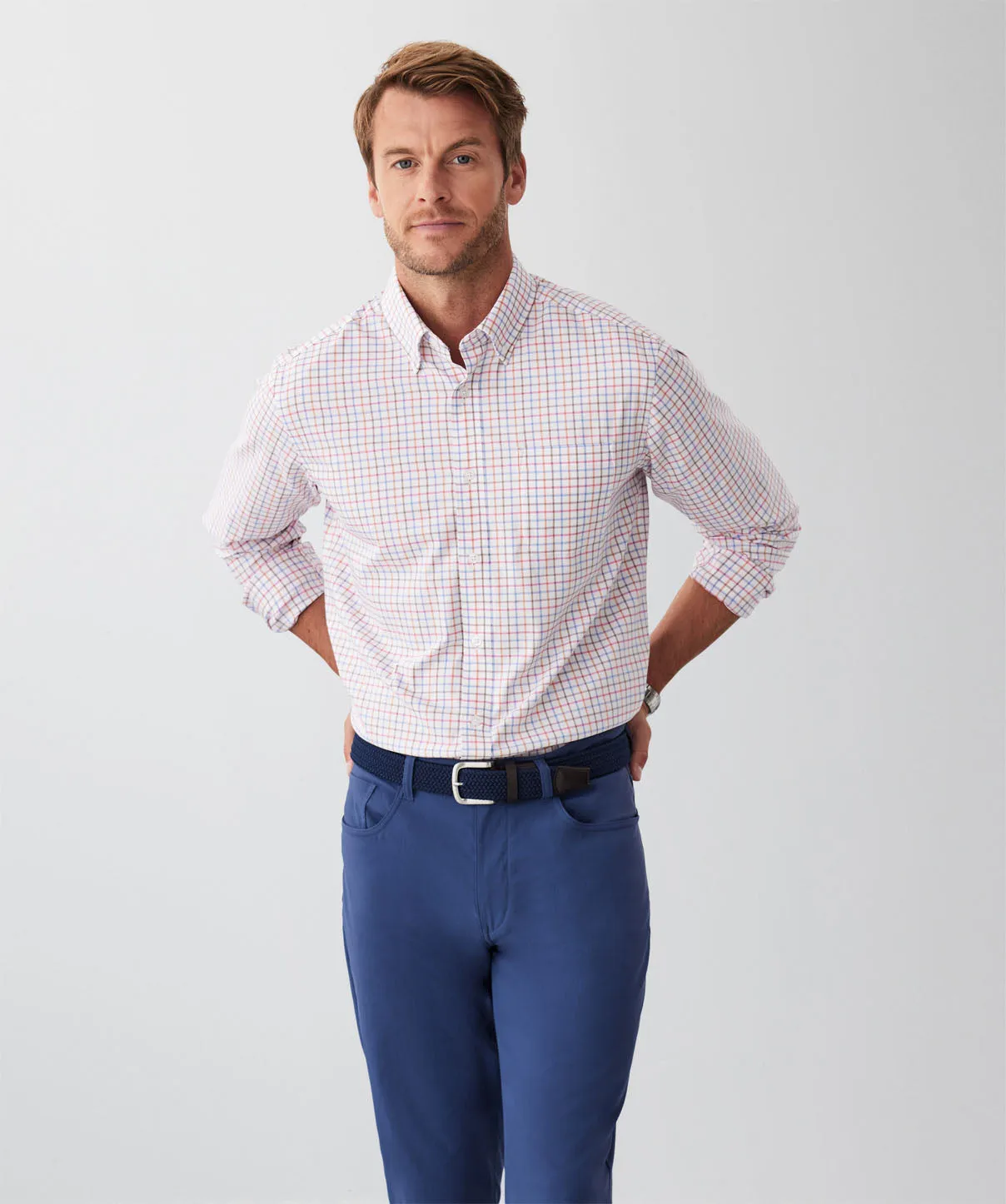 GAZFLEX Performance Multi Check Long Sleeve Shirt - Multi Check sold by GAZMAN