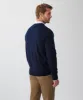 Merino V-Neck Knit - Navy sold by GAZMAN