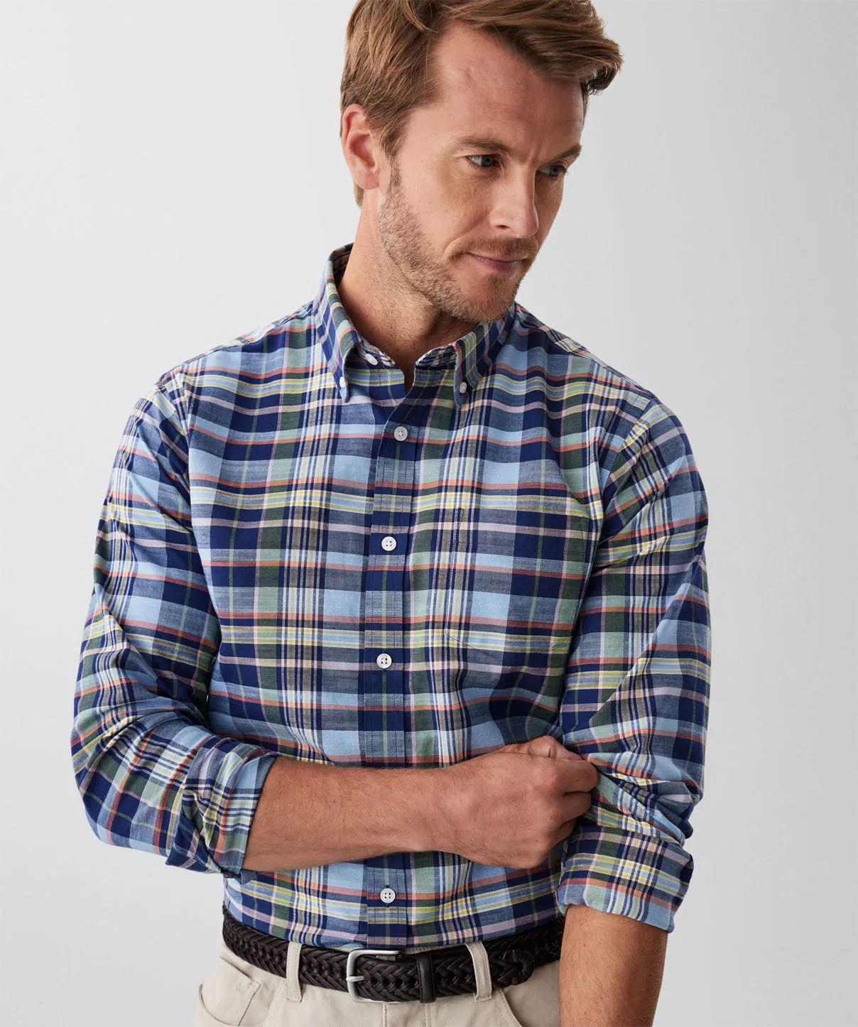 Tailored Casual Multi Check Long Sleeve Shirt - Multi Check sold by GAZMAN product image thumbnail 3