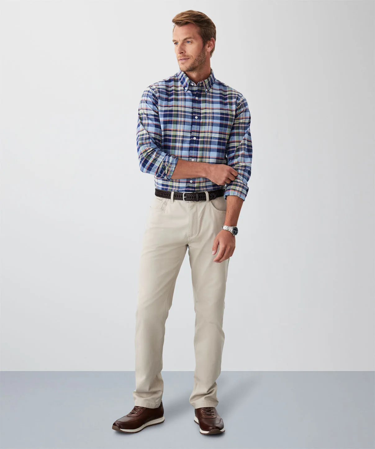 Tailored Casual Multi Check Long Sleeve Shirt - Multi Check sold by GAZMAN product image thumbnail 4