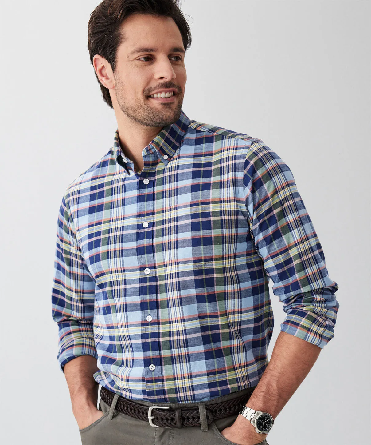 Casual Multi Check Long Sleeve Shirt - Multi Check sold by GAZMAN product image thumbnail 3