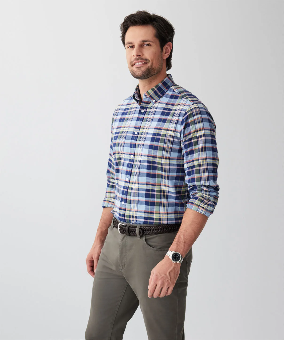 Casual Multi Check Long Sleeve Shirt - Multi Check sold by GAZMAN product image thumbnail 5
