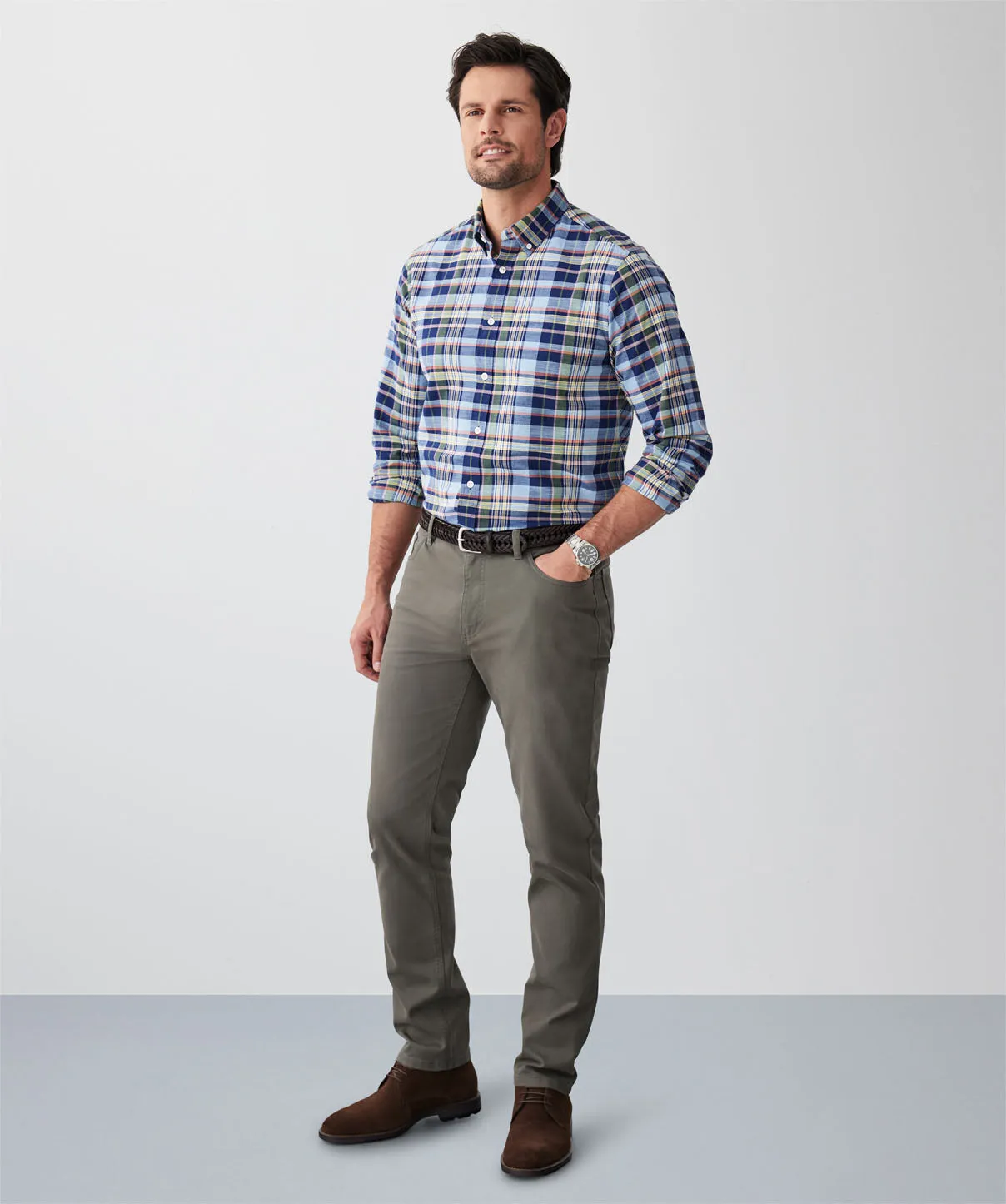 Casual Multi Check Long Sleeve Shirt - Multi Check sold by GAZMAN product image thumbnail 4
