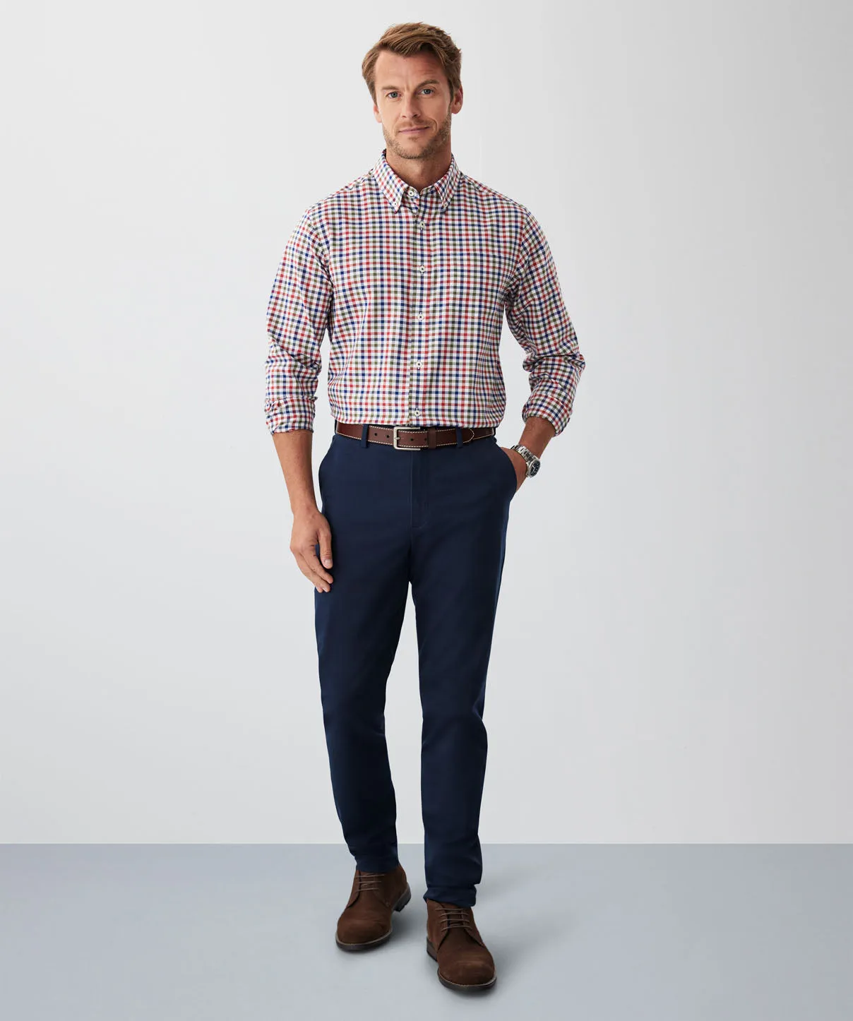 Easy Care Multi Check Long Sleeve Shirt - Multi Check sold by GAZMAN product image thumbnail 4