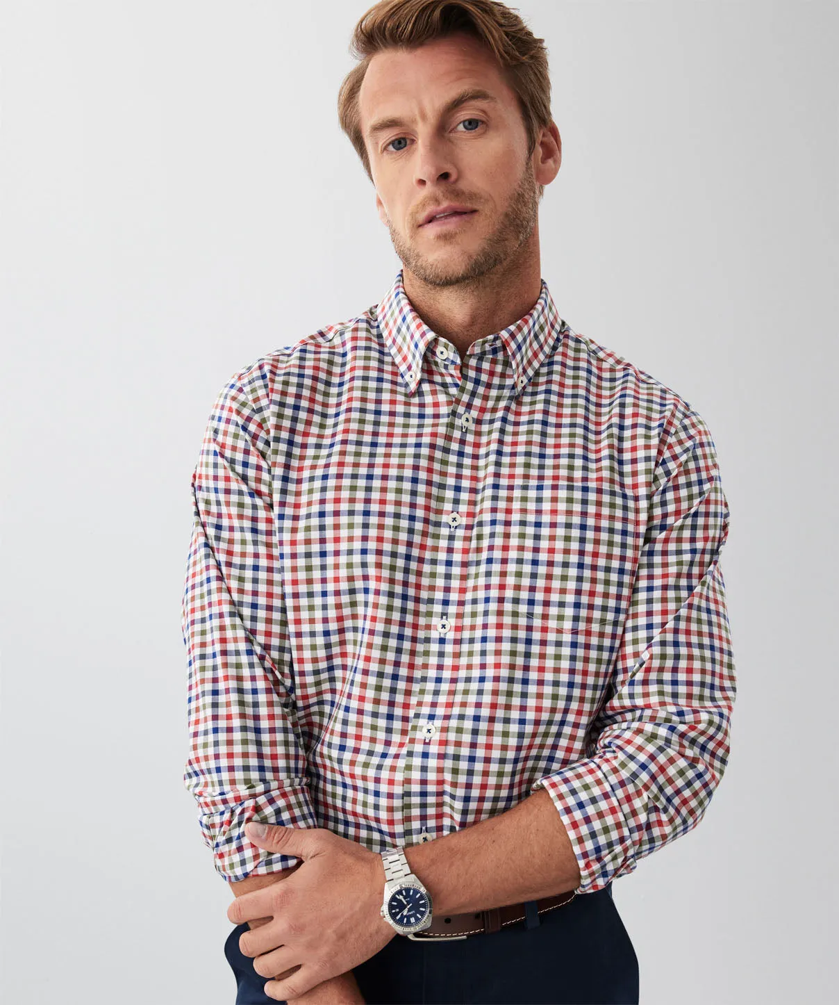 Easy Care Multi Check Long Sleeve Shirt - Multi Check sold by GAZMAN product image thumbnail 3