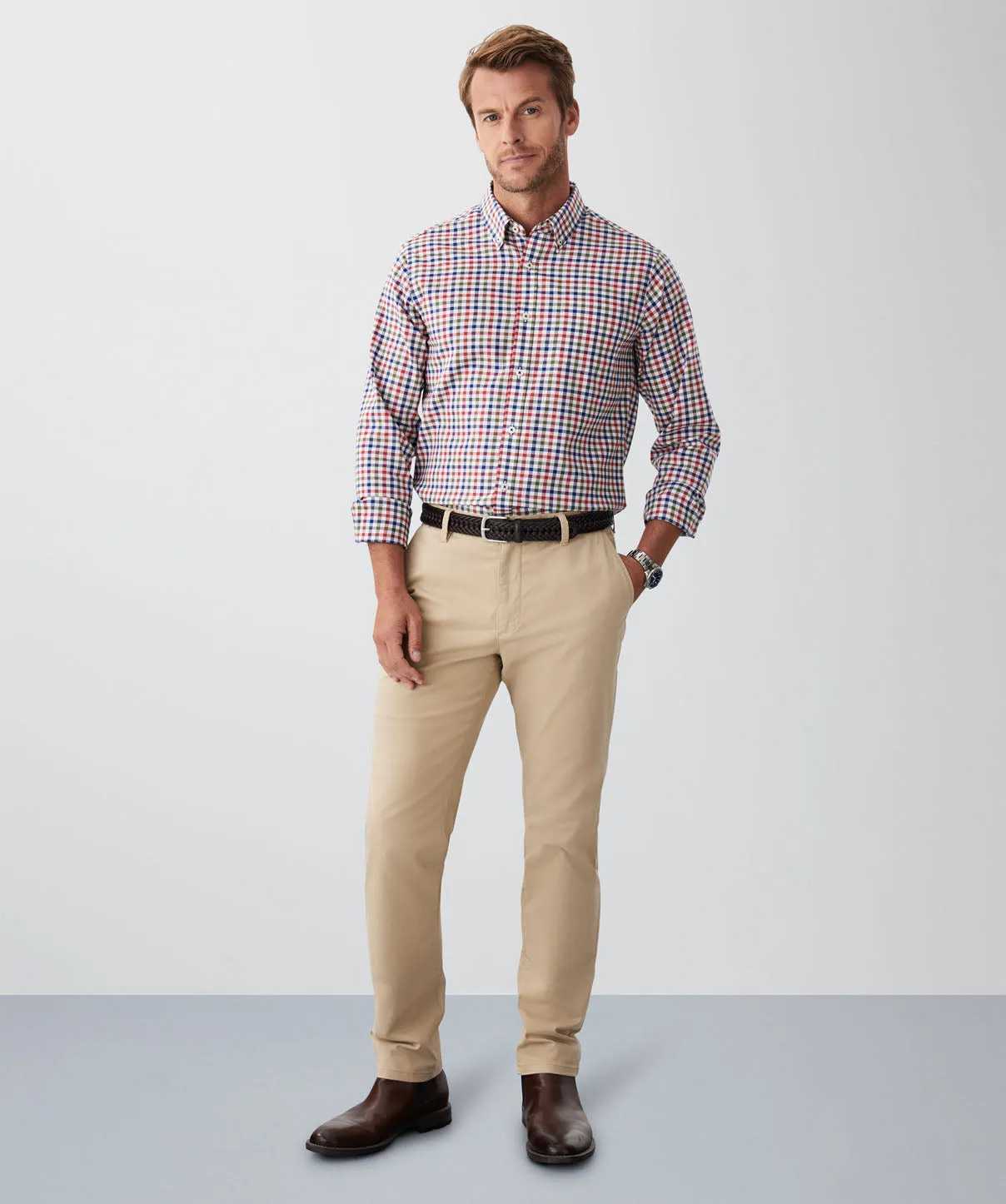 Tailored Easy Care Multi Check Long Sleeve Shirt - Multi Check sold by GAZMAN product image thumbnail 4