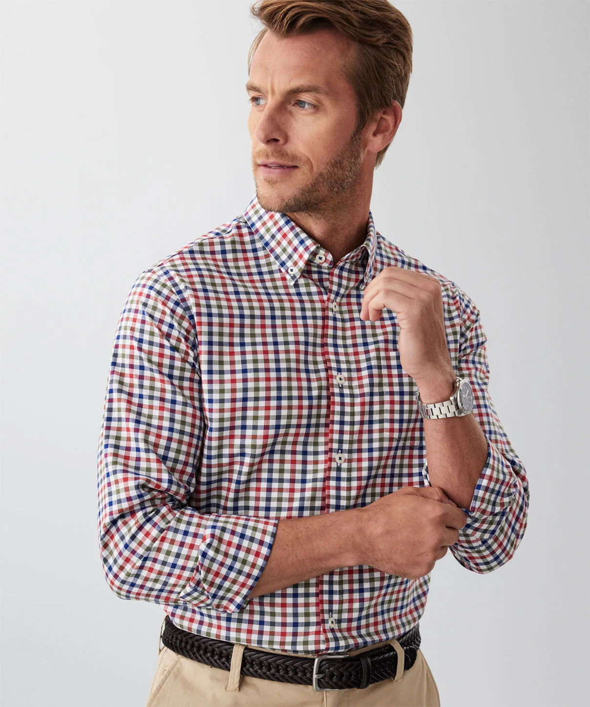 Tailored Easy Care Multi Check Long Sleeve Shirt - Multi Check sold by GAZMAN product image thumbnail 3