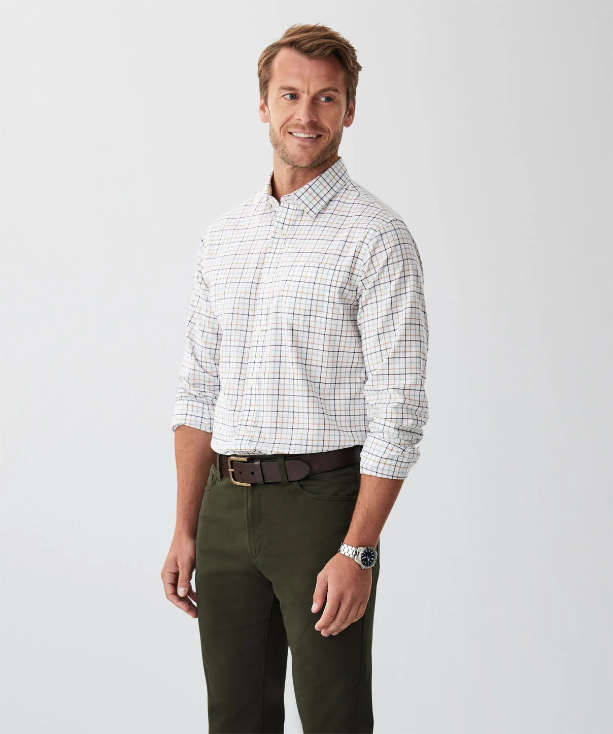 Tailored Easy Care Twill Check Long Sleeve Shirt - Multi Check sold by GAZMAN product image thumbnail 5