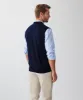 Merino V-Neck Vest - Navy sold by GAZMAN
