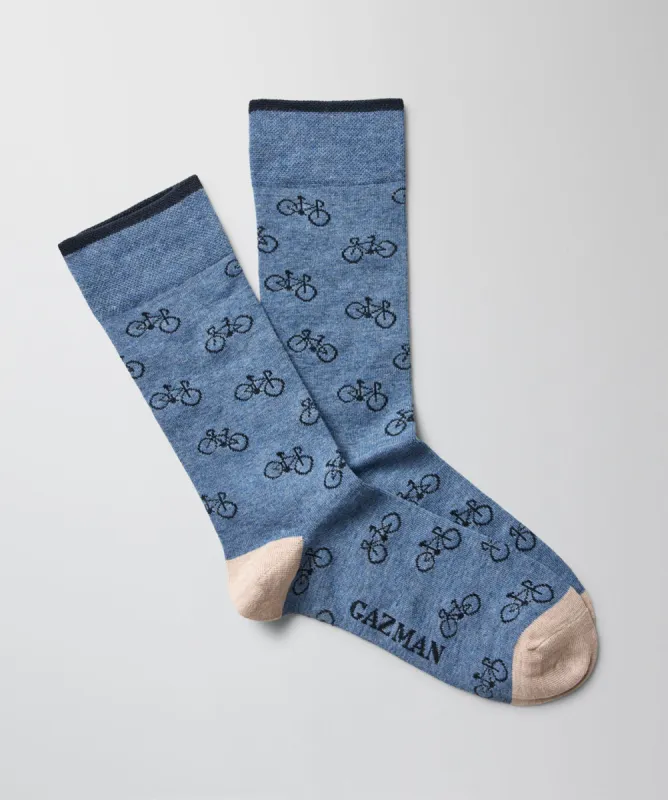 Non Tight Bicycle Sock - Denim sold by GAZMAN