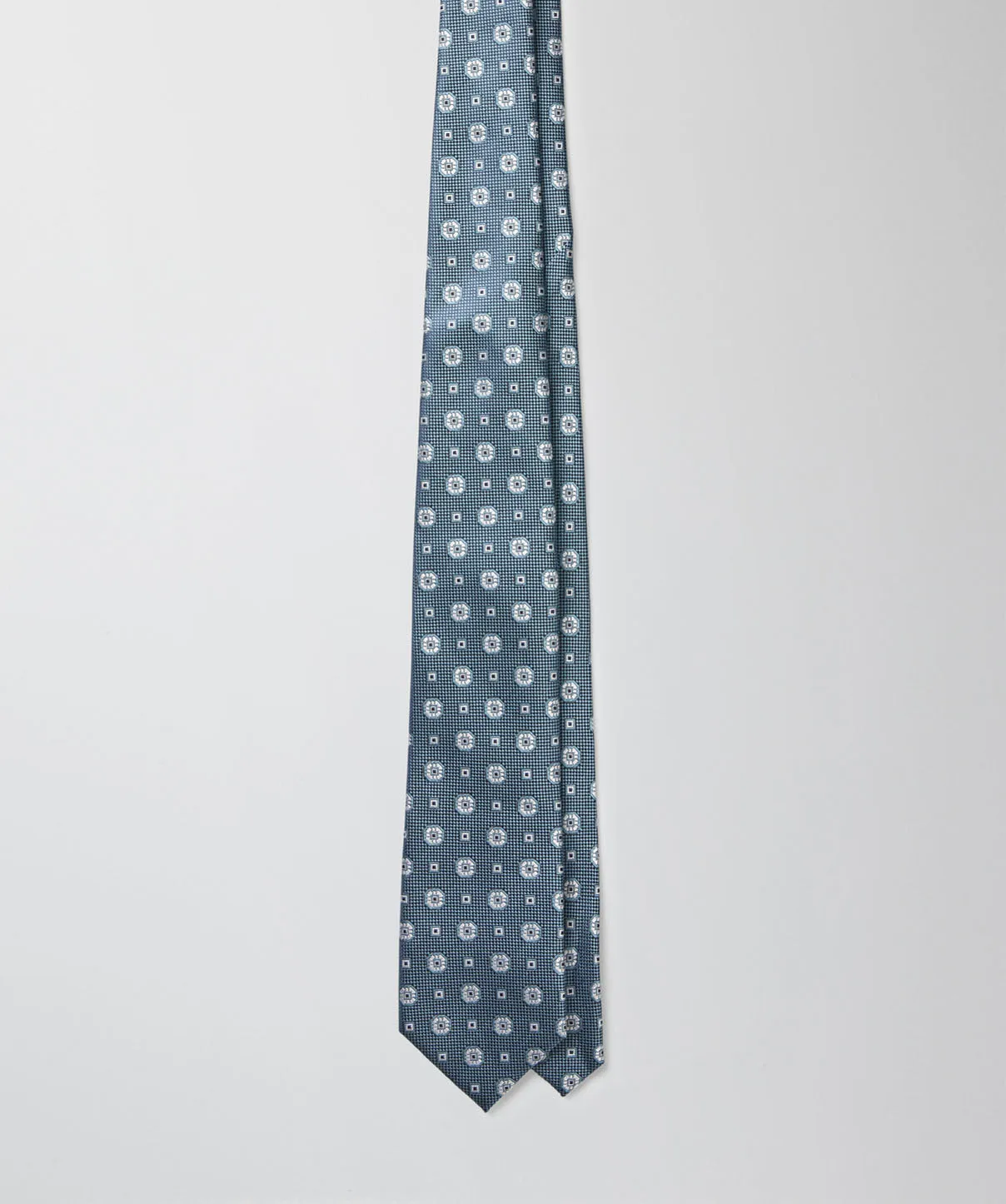Silk Textured Foulard Tie - Teal sold by GAZMAN product image thumbnail 2