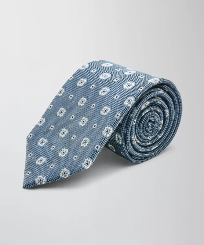 Silk Textured Foulard Tie - Teal sold by GAZMAN