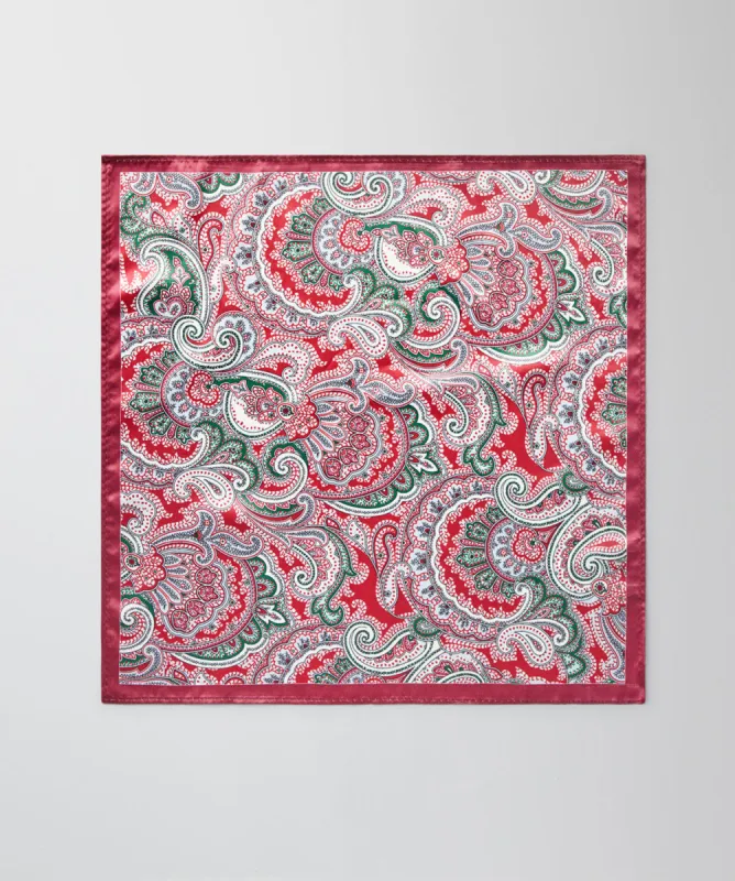 Paisley Pocket Square - Wine sold by GAZMAN