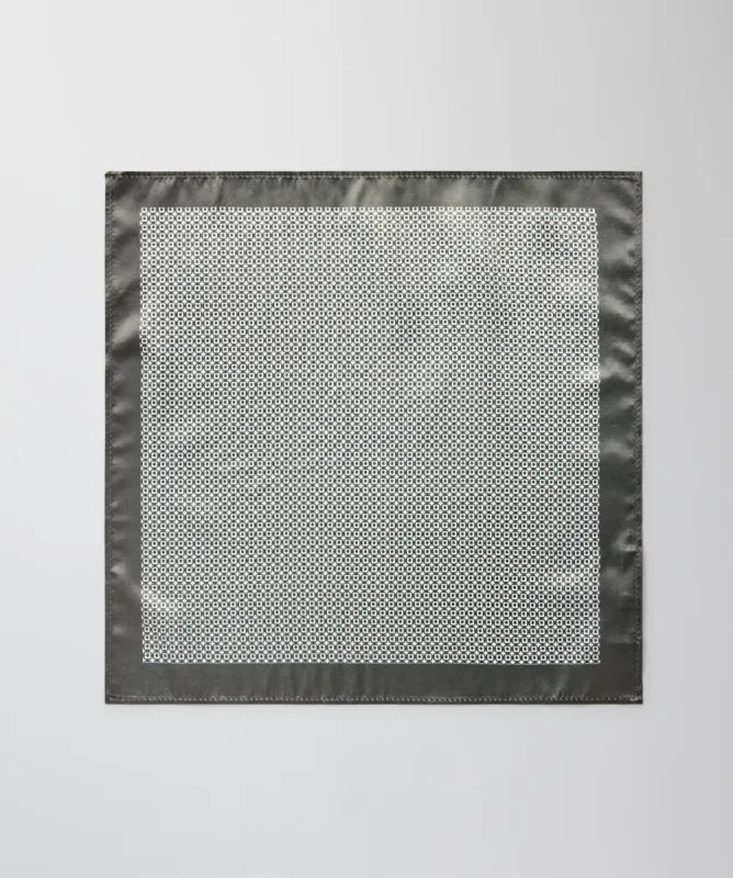 Micro Print Pocket Square - Forest sold by GAZMAN