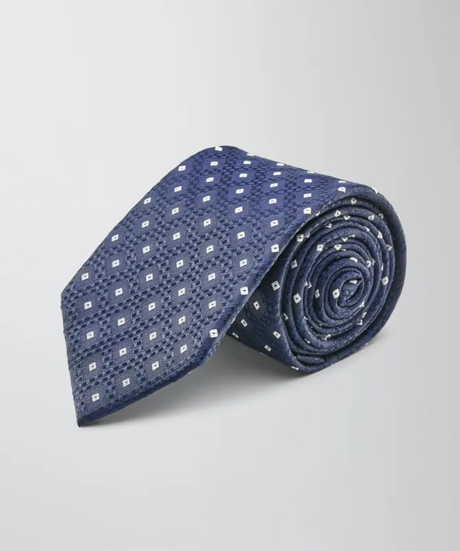 Silk Textured Geo Tie - Navy sold by GAZMAN