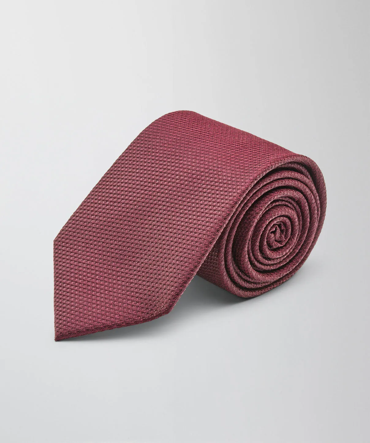 Silk Textured Plain Tie - Wine sold by GAZMAN