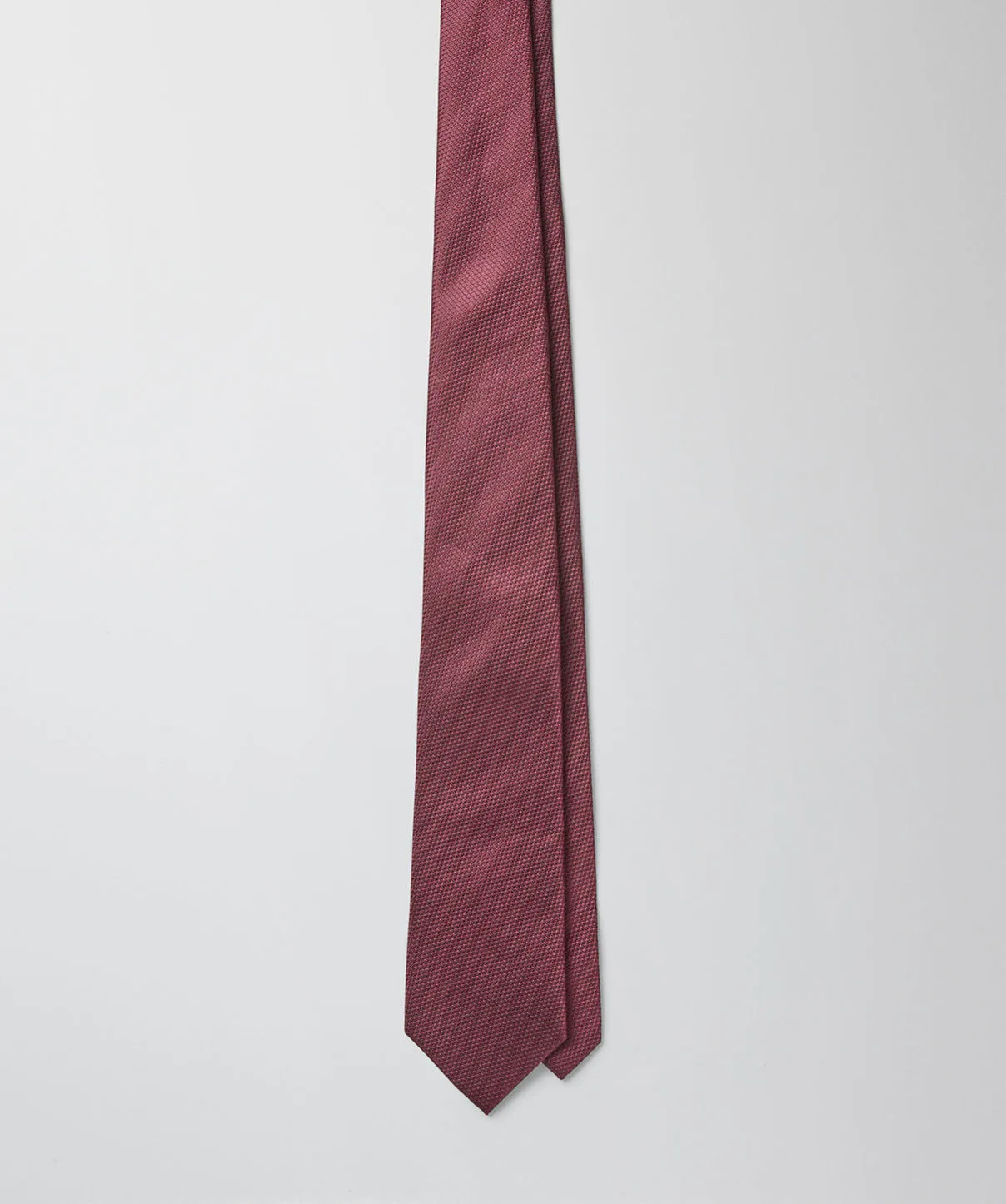 Silk Textured Plain Tie - Wine sold by GAZMAN product image thumbnail 2