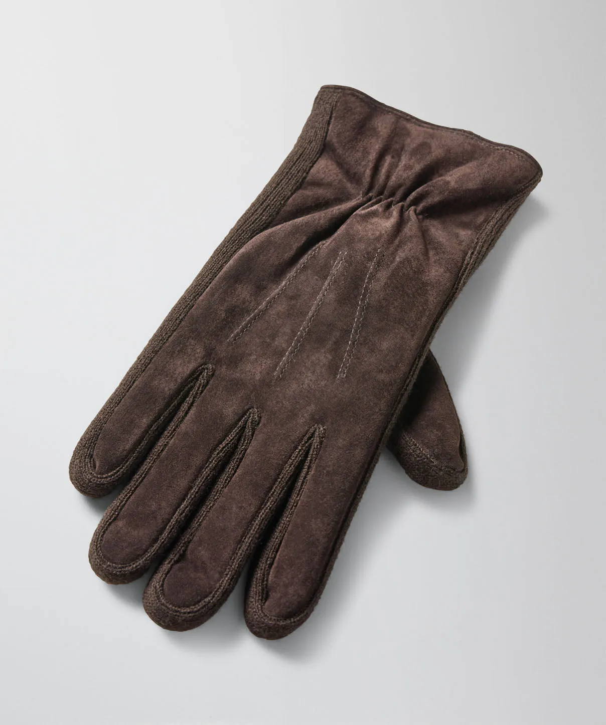 Suede Gloves - Chocolate sold by GAZMAN product image thumbnail 2
