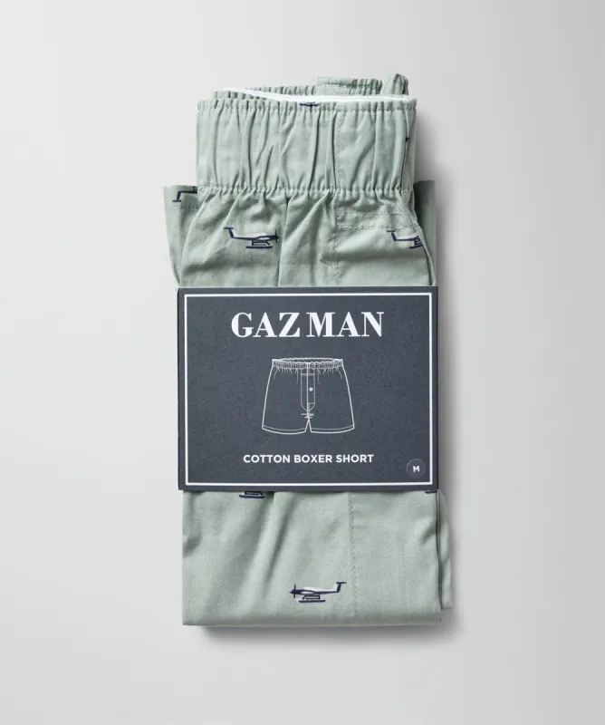 Seaplane Boxer Shorts - Sage sold by GAZMAN