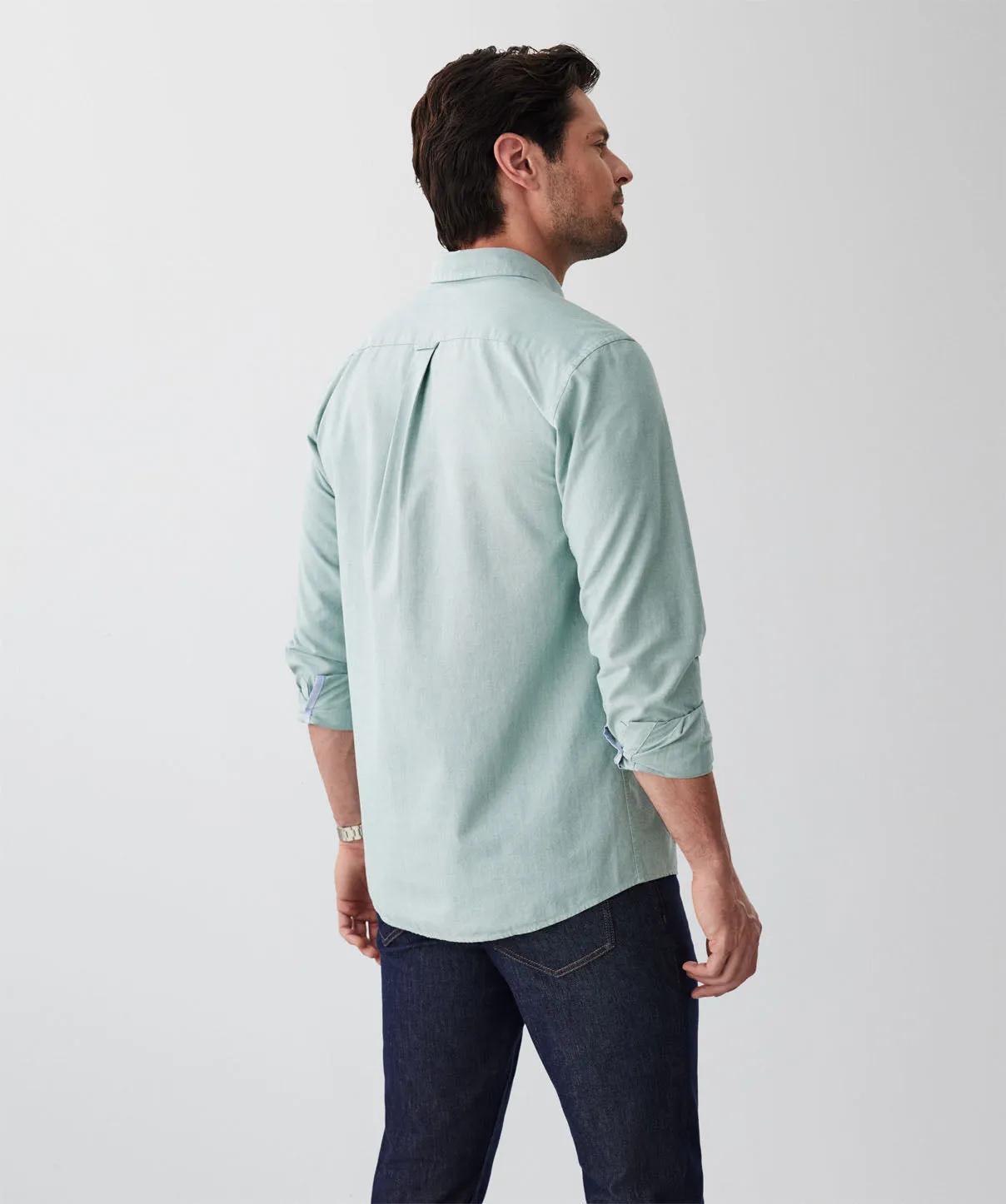 Casual Oxford Long Sleeve Shirt - Sage sold by GAZMAN product image thumbnail 2