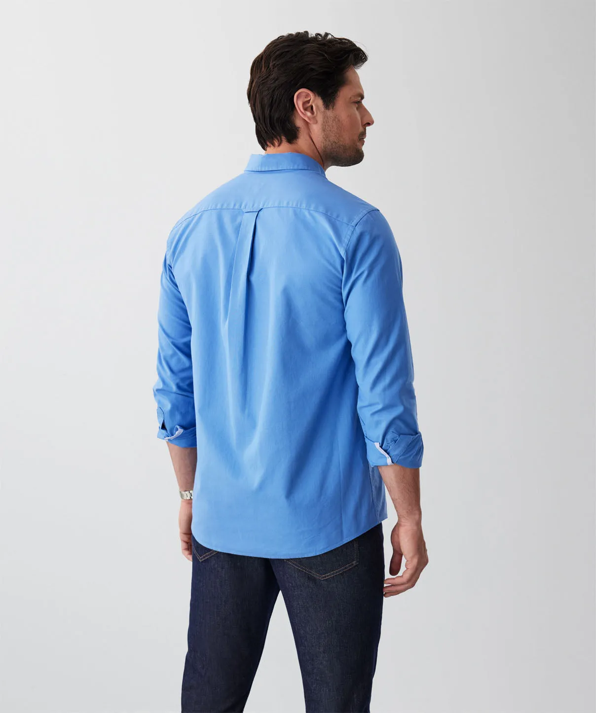 Casual Oxford Long Sleeve Shirt - Blue sold by GAZMAN product image thumbnail 2