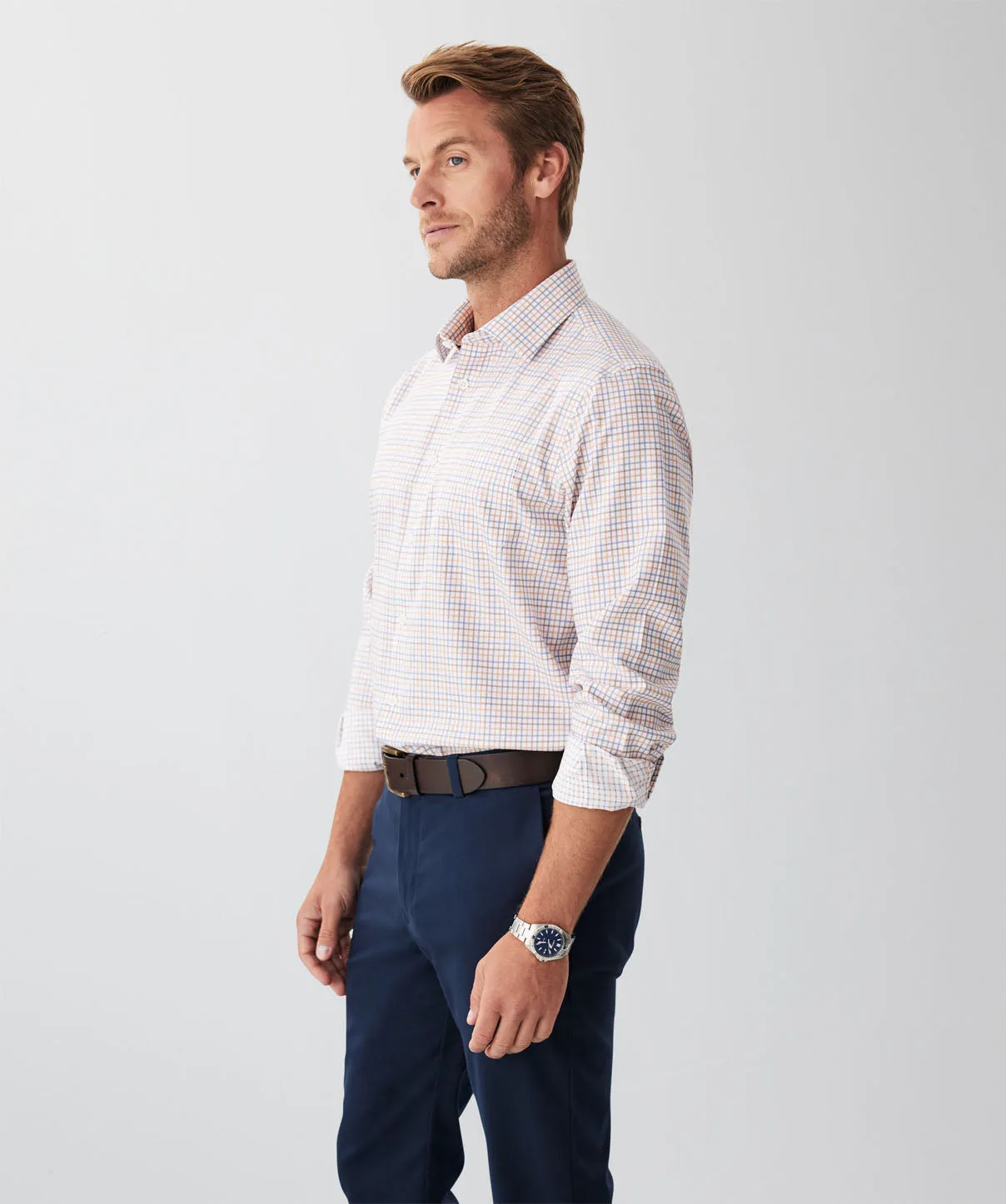 Tailored Non-Iron Multi Check Long Sleeve Shirt - Multi Check sold by GAZMAN product image thumbnail 5