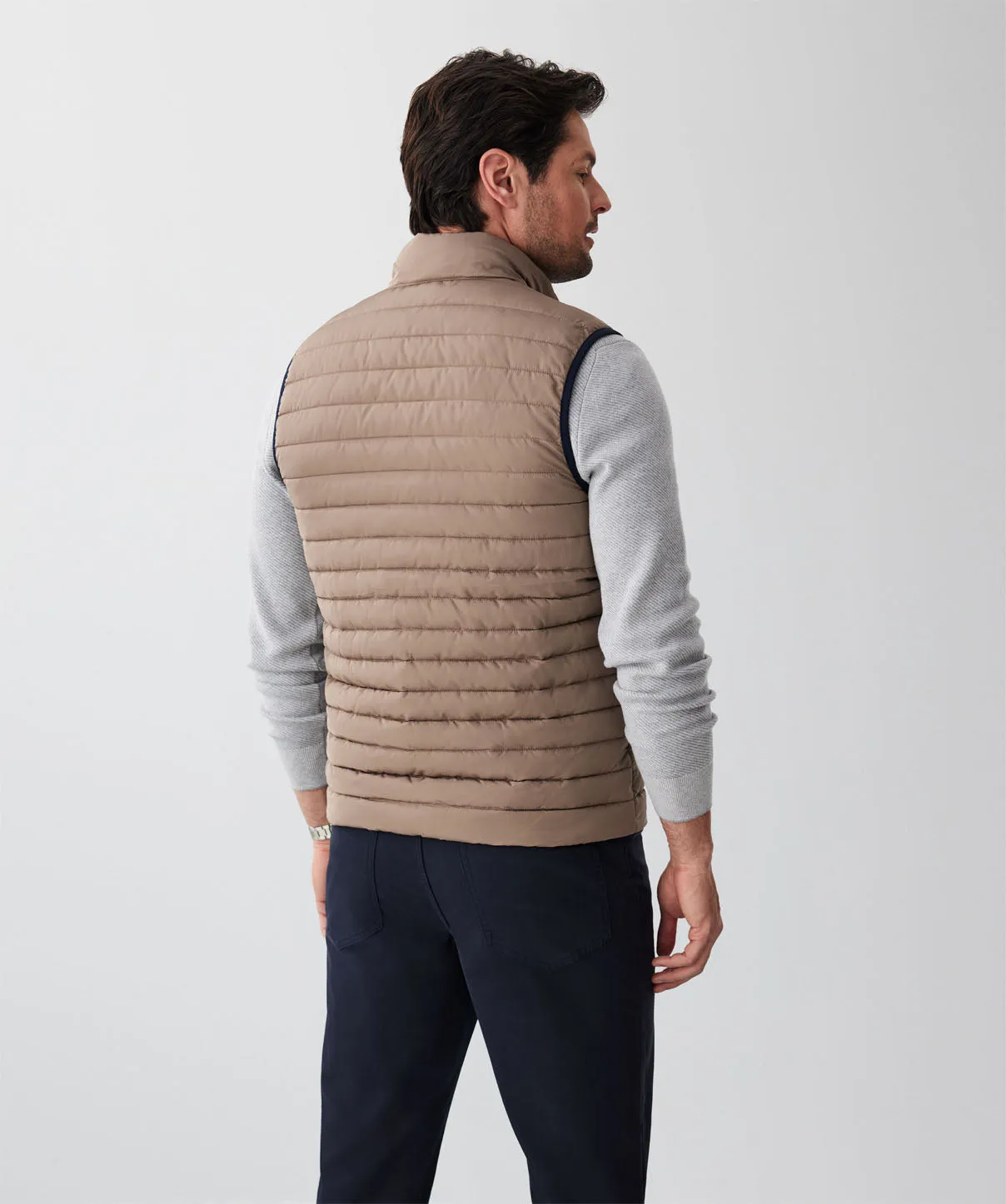 Lightweight Puffer Vest - Taupe sold by GAZMAN product image thumbnail 2