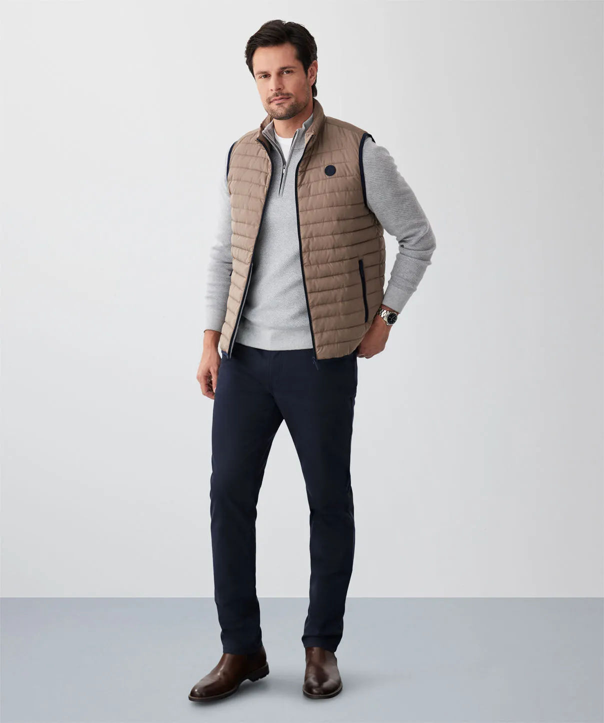 Lightweight Puffer Vest - Taupe sold by GAZMAN product image thumbnail 4