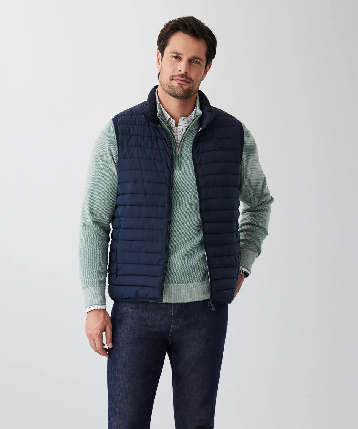 Lightweight Puffer Vest - Navy sold by GAZMAN