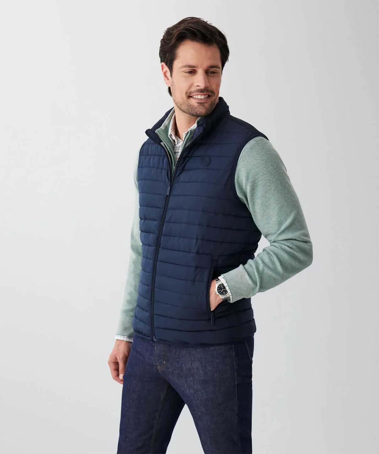 Lightweight Puffer Vest - Navy sold by GAZMAN product image thumbnail 5