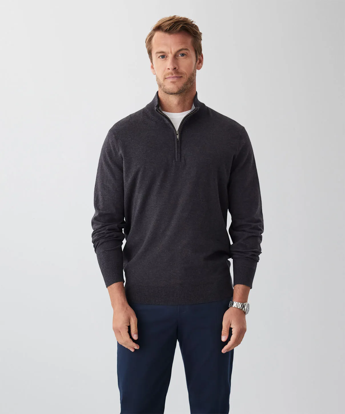 High Flex Half Zip Knit - Charcoal sold by GAZMAN