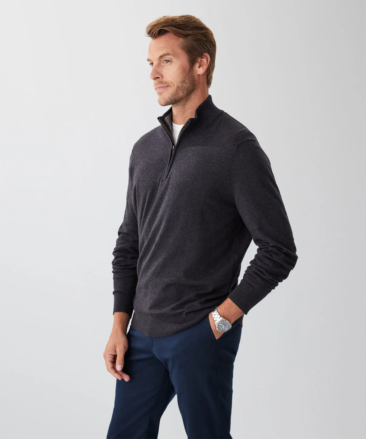 High Flex Half Zip Knit - Charcoal sold by GAZMAN product image thumbnail 5