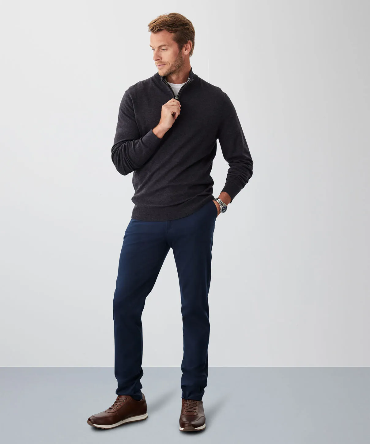 High Flex Half Zip Knit - Charcoal sold by GAZMAN product image thumbnail 4