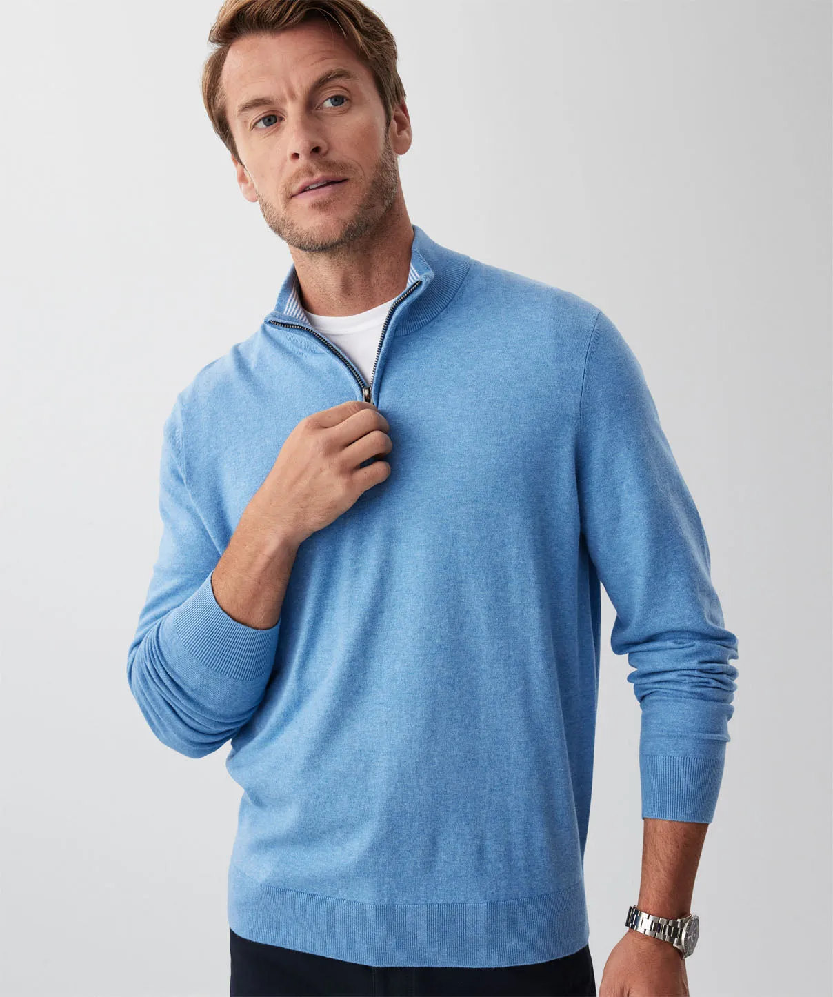 High Flex Half Zip Knit - Blue sold by GAZMAN product image thumbnail 3