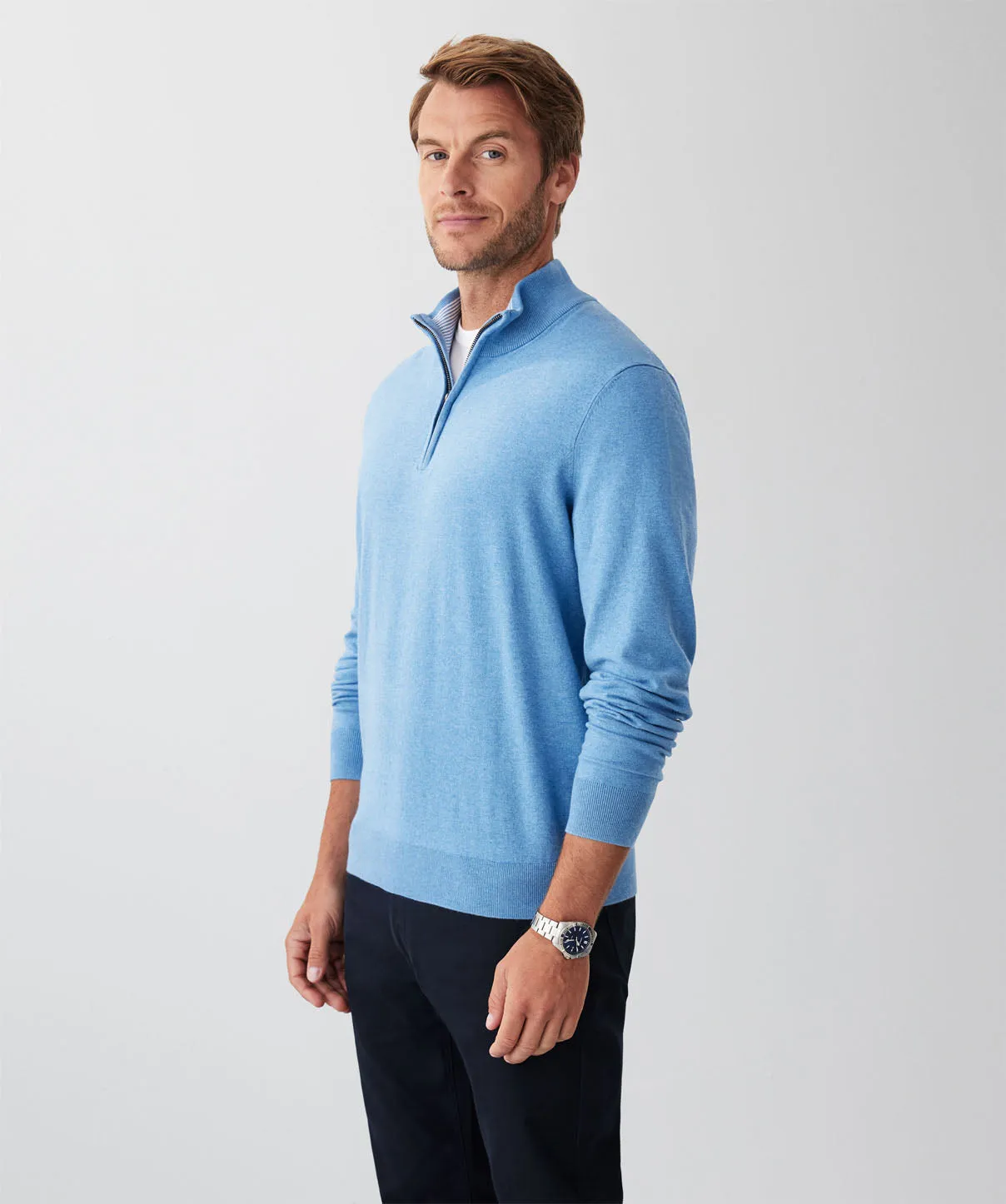 High Flex Half Zip Knit - Blue sold by GAZMAN product image thumbnail 5