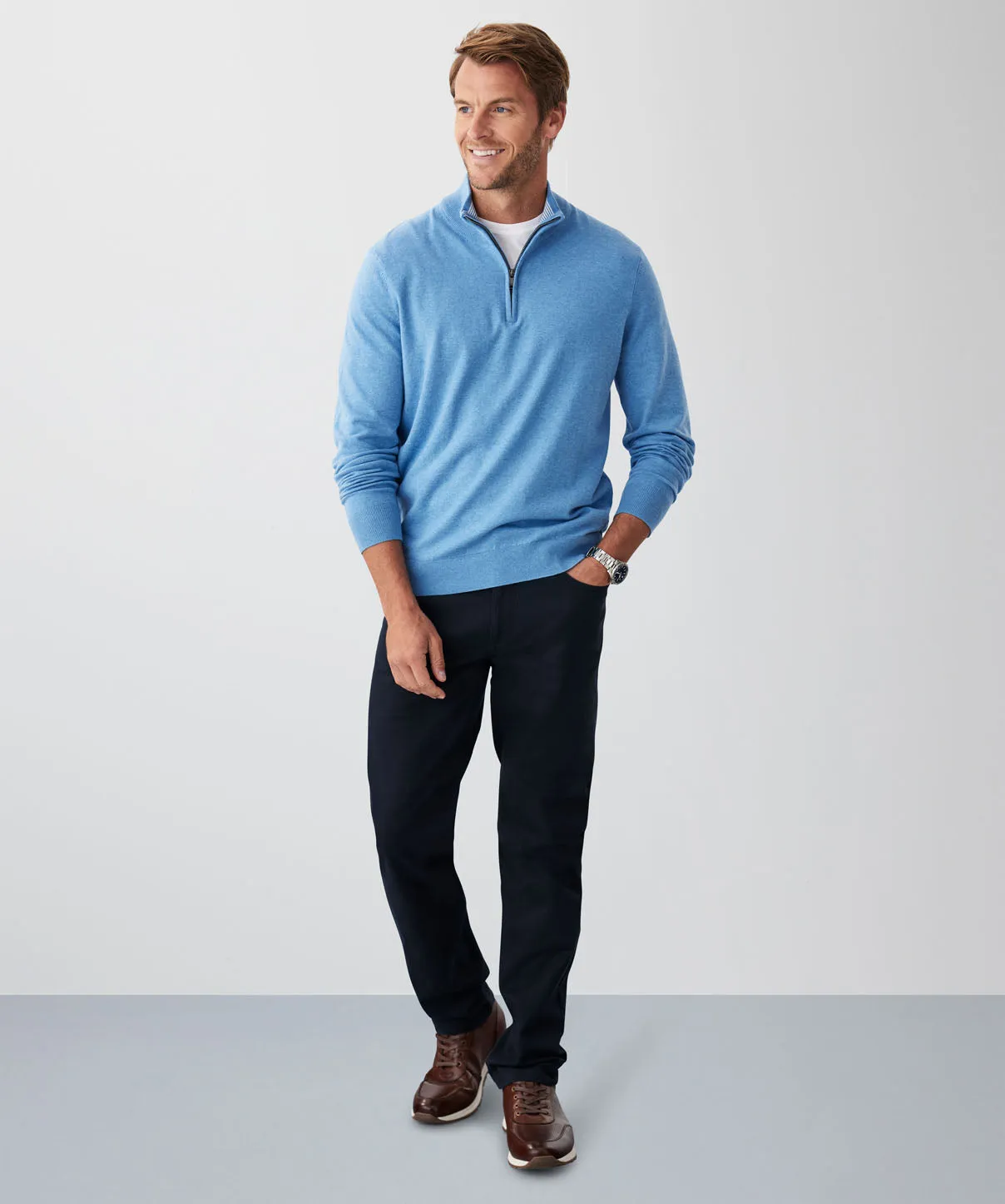 High Flex Half Zip Knit - Blue sold by GAZMAN product image thumbnail 4