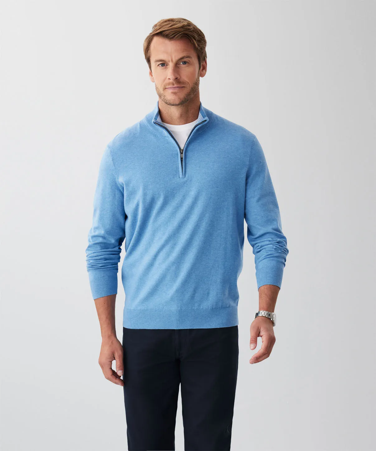 High Flex Half Zip Knit - Blue sold by GAZMAN