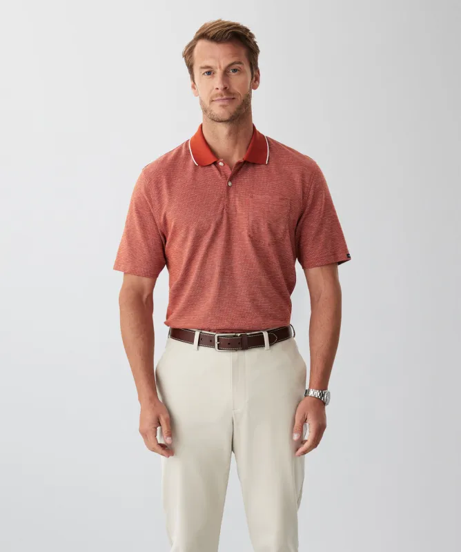 Smart Jacquard Polo - Terracotta sold by GAZMAN