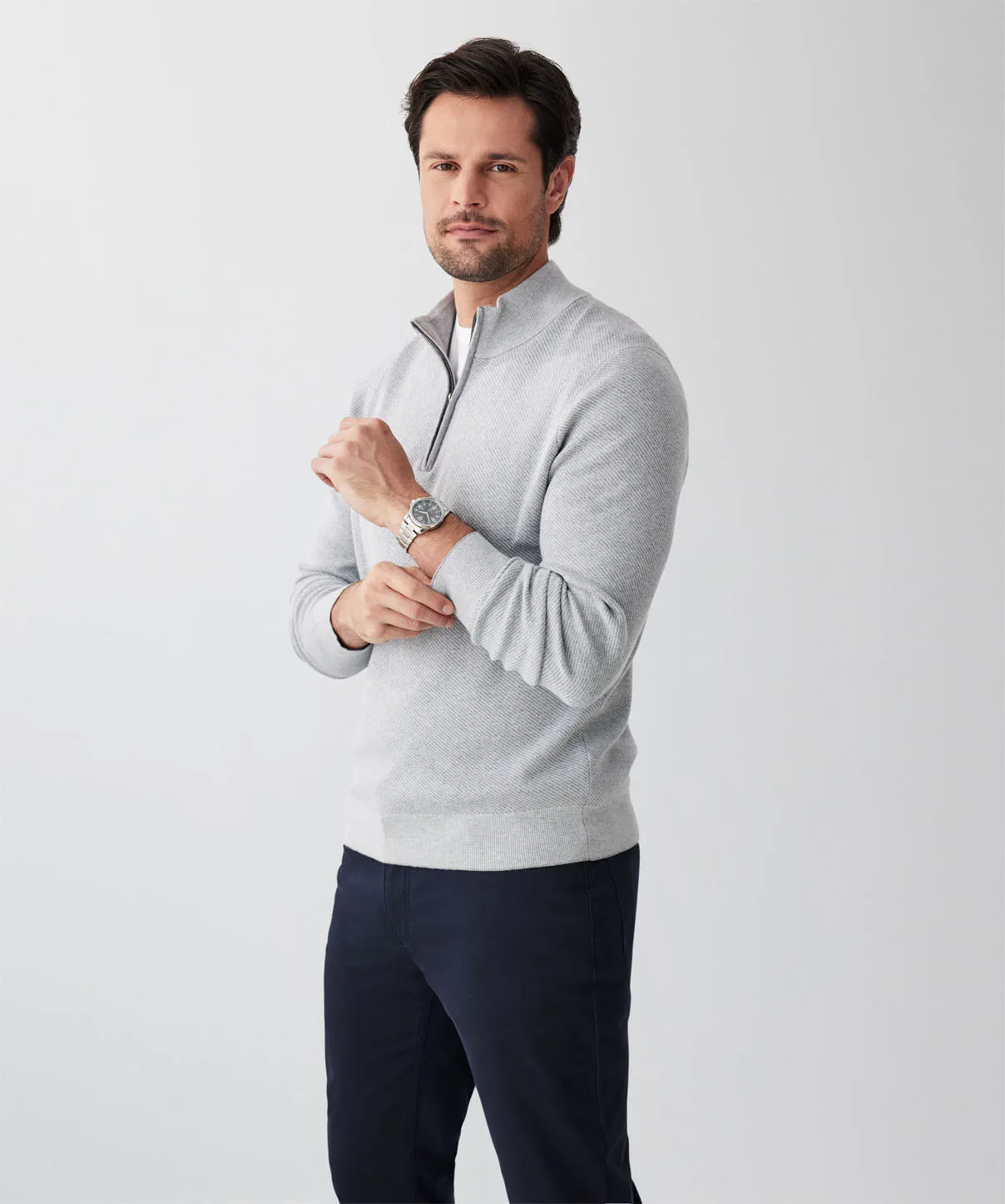 Twill High Flex Half Zip - Grey sold by GAZMAN product image thumbnail 5