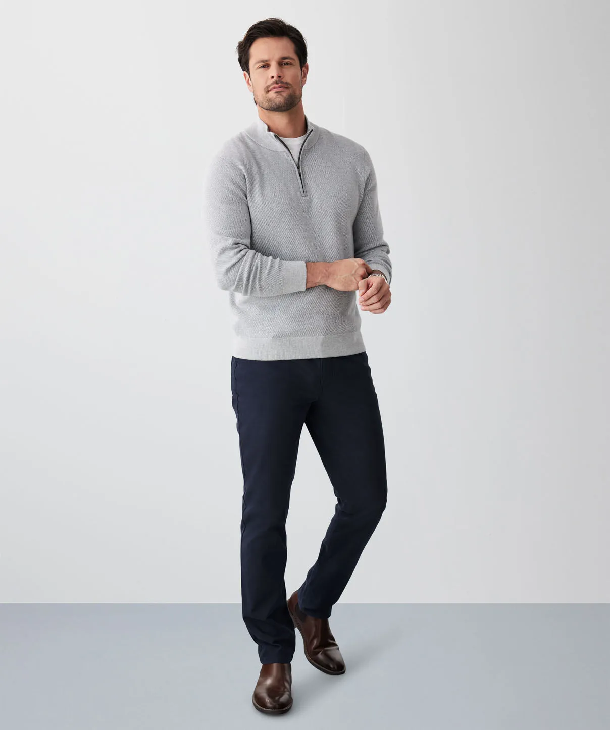 Twill High Flex Half Zip - Grey sold by GAZMAN product image thumbnail 4