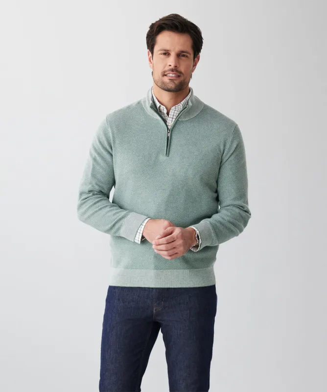 Twill High Flex Half Zip - Sage sold by GAZMAN