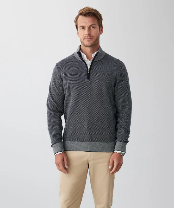 Twill High Flex Half Zip - Navy sold by GAZMAN