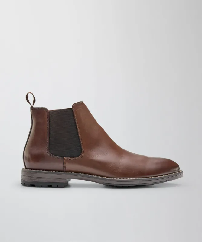 Leather Chelsea Boot - Dark Tan sold by GAZMAN