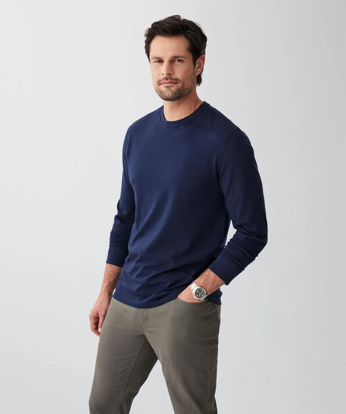 Long Sleeve T-Shirt - Dark Navy sold by GAZMAN product image thumbnail 5