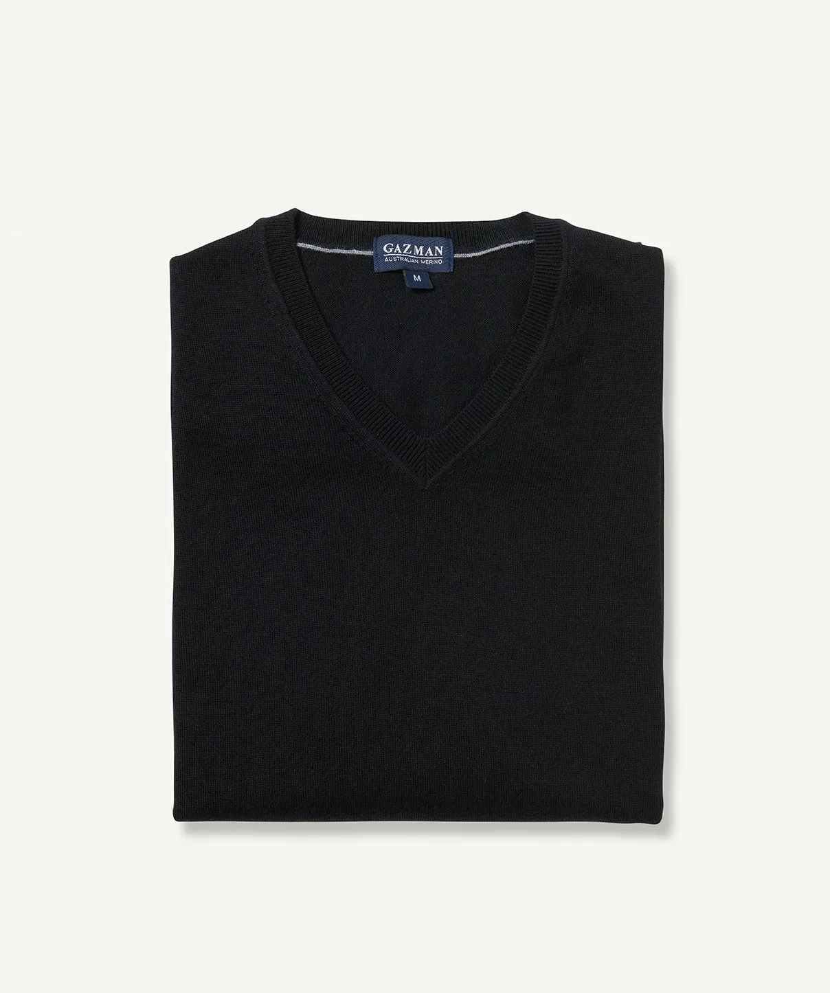 Merino V Neck Knit - Black sold by GAZMAN product image thumbnail 2